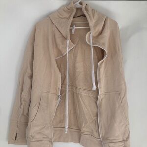 Fabletics - Khaki Zipper Hoodie